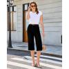 image:imageGRAPENT Capri Jeans for Women Wide Leg Trendy High Waisted Side Seam Stretchy Denim Capris Pants Summer Casual JeansTrue Black