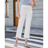 image:imageGRAPENT Cropped Jeans for Women High Waisted Straight Leg Embellished Rhinestone Concert Party Night Out Sparkly JeansCream White