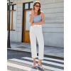 image:imageGRAPENT Cropped Jeans for Women High Waisted Straight Leg Embellished Rhinestone Concert Party Night Out Sparkly JeansCream White