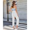 image:imageGRAPENT Cropped Jeans for Women High Waisted Straight Leg Embellished Rhinestone Concert Party Night Out Sparkly JeansCream White