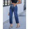 image:imageGRAPENT Cropped Jeans for Women High Waisted Straight Leg Embellished Rhinestone Concert Party Night Out Sparkly JeansDarkness Blue