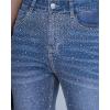 image:imageGRAPENT Cropped Jeans for Women High Waisted Straight Leg Embellished Rhinestone Concert Party Night Out Sparkly JeansTimeless Blue