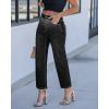 image:imageGRAPENT Cropped Jeans for Women High Waisted Straight Leg Embellished Rhinestone Concert Party Night Out Sparkly JeansTrue Black