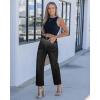 image:imageGRAPENT Cropped Jeans for Women High Waisted Straight Leg Embellished Rhinestone Concert Party Night Out Sparkly JeansTrue Black