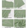 image:imageGRAPENT Linen Dresses for Women Casual Summer Babydoll Button Down Short Sleeve V Neck Above Knee Dress with PocketsArmy Green
