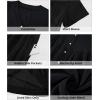 image:imageGRAPENT Linen Dresses for Women Casual Summer Babydoll Button Down Short Sleeve V Neck Above Knee Dress with PocketsBlack