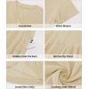 image:imageGRAPENT Linen Dresses for Women Casual Summer Babydoll Button Down Short Sleeve V Neck Above Knee Dress with PocketsFlax