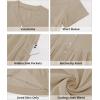 image:imageGRAPENT Linen Dresses for Women Casual Summer Babydoll Button Down Short Sleeve V Neck Above Knee Dress with PocketsKhaki