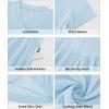 image:imageGRAPENT Linen Dresses for Women Casual Summer Babydoll Button Down Short Sleeve V Neck Above Knee Dress with PocketsSky Blue