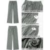 image:imageGRAPENT Linen Pants Women Wide Leg Striped High Waisted Pull On Elastic Waist Casual Summer Beach Vacation Palazzo PantsArmy Green Stripe