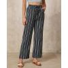 image:imageGRAPENT Linen Pants Women Wide Leg Striped High Waisted Pull On Elastic Waist Casual Summer Beach Vacation Palazzo PantsBlack Stripe