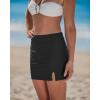 image:imageGRAPENT Swim Skirts for Women High Waisted Side Split Bikini Tankini Swimwear Bathing Suit Bottoms Beach Vacation OutfitBlack