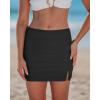 image:imageGRAPENT Swim Skirts for Women High Waisted Side Split Bikini Tankini Swimwear Bathing Suit Bottoms Beach Vacation OutfitBlack