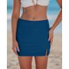 image:imageGRAPENT Swim Skirts for Women High Waisted Side Split Bikini Tankini Swimwear Bathing Suit Bottoms Beach Vacation OutfitBlue Sapphire