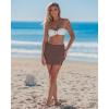 image:imageGRAPENT Swim Skirts for Women High Waisted Side Split Bikini Tankini Swimwear Bathing Suit Bottoms Beach Vacation OutfitCoffee Brown