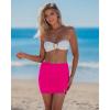 image:imageGRAPENT Swim Skirts for Women High Waisted Side Split Bikini Tankini Swimwear Bathing Suit Bottoms Beach Vacation OutfitNeon Pink