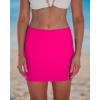 image:imageGRAPENT Swim Skirts for Women High Waisted Side Split Bikini Tankini Swimwear Bathing Suit Bottoms Beach Vacation OutfitNeon Pink