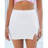 image:imageGRAPENT Swim Skirts for Women High Waisted Side Split Bikini Tankini Swimwear Bathing Suit Bottoms Beach Vacation OutfitWhite