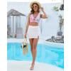 image:imageGRAPENT Swim Skirts for Women High Waisted Side Split Bikini Tankini Swimwear Bathing Suit Bottoms Beach Vacation OutfitWhite