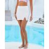 image:imageGRAPENT Swim Skirts for Women High Waisted Side Split Bikini Tankini Swimwear Bathing Suit Bottoms Beach Vacation OutfitWhite