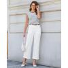 image:imageGRAPENT Wide Leg Jeans Woman Trendy Cropped High Waisted Patch Pocket Stretch Denim Pants Baggy Loose Straight Leg Jeans