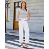 image:imageGRAPENT Wide Leg Jeans Woman Trendy Cropped High Waisted Patch Pocket Stretch Denim Pants Baggy Loose Straight Leg Jeans