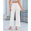 image:imageGRAPENT Wide Leg Jeans for Women Cropped High Waisted Trendy Patch Pocket Baggy Loose Straight Leg Stretchy Denim PantsCream White