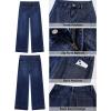 image:imageGRAPENT Wide Leg Jeans for Women Cropped High Waisted Trendy Patch Pocket Baggy Loose Straight Leg Stretchy Denim PantsDarkness Blue