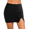image:imageGRAPENT Swim Skirts for Women High Waisted Side Split Bikini Tankini Swimwear Bathing Suit Bottoms Beach Vacation OutfitBlack