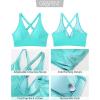 image:imageGRAPENT Bikini Top for Women V Neck Ruched Criss Cross Padded Beach Vacation Bathing Suit Modest Cute Swim Suit Top OnlyAqua Blue