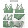 image:imageGRAPENT Bikini Top for Women V Neck Ruched Criss Cross Padded Beach Vacation Bathing Suit Modest Cute Swim Suit Top OnlyIceberg Green