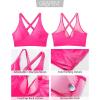 image:imageGRAPENT Bikini Top for Women V Neck Ruched Criss Cross Padded Beach Vacation Bathing Suit Modest Cute Swim Suit Top OnlyNeon Pink