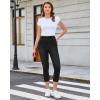 image:imageGRAPENT Capri Jeans for Women Skinny High Waisted Pull On Elastic Waist Knit Jeggings Comfy Stretchy Denim Capris PantsWashed Black
