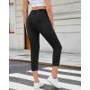 image:imageGRAPENT Capri Jeans for Women Skinny High Waisted Pull On Elastic Waist Knit Jeggings Comfy Stretchy Denim Capris PantsWashed Black