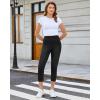 image:imageGRAPENT Capri Jeans for Women Skinny High Waisted Pull On Elastic Waist Knit Jeggings Comfy Stretchy Denim Capris PantsWashed Black