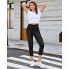 image:imageGRAPENT Capri Jeans for Women Skinny High Waisted Pull On Elastic Waist Knit Jeggings Comfy Stretchy Denim Capris PantsWashed Black