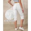 image:imageGRAPENT Capri Pants for Women High Waisted Relaxed Fit Elastic Knit Waist Casual Capris Cotton Trousers Cropped PantsCream White