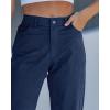 image:imageGRAPENT Capri Pants for Women High Waisted Relaxed Fit Elastic Knit Waist Casual Capris Cotton Trousers Cropped PantsDark Blue