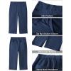 image:imageGRAPENT Capri Pants for Women High Waisted Relaxed Fit Elastic Knit Waist Casual Capris Cotton Trousers Cropped PantsDark Blue