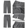 image:imageGRAPENT Capri Pants for Women High Waisted Relaxed Fit Elastic Knit Waist Casual Capris Cotton Trousers Cropped PantsDark Gray