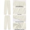 image:imageGRAPENT Capri Pants for Women Linen Barrel High Waisted Pull On Elastic Waist Casual Summer Capris Beach Vacation PantsCream White