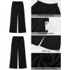 image:imageGRAPENT Linen Pants for Women Wide Leg High Waisted Paper Bag Smocked Waist Casual Summer Beach Vacation Palazzo PantsBlack