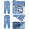 image:imageGRAPENT Slim Straight Leg Jeans for Women Cropped High Waisted Pull On Elastic Waist Stretchy Denim Pants Trouser JeansSeaside Blue