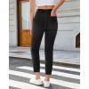 image:imageGRAPENT Slim Straight Leg Jeans for Women Cropped High Waisted Pull On Elastic Waist Stretchy Denim Pants Trouser JeansWashed Black