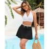 image:imageGRAPENT Swim Skirt for Women High Waisted Contrast Color Tankini Bikini Bottoms Swim Skort Beach Skirts Swimsuit BottomBlack