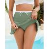 image:imageGRAPENT Swim Skirt for Women High Waisted Contrast Color Tankini Bikini Bottoms Swim Skort Beach Skirts Swimsuit BottomIceberg Green