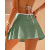 image:imageGRAPENT Swim Skirt for Women High Waisted Contrast Color Tankini Bikini Bottoms Swim Skort Beach Skirts Swimsuit BottomIceberg Green