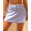 image:imageGRAPENT Swim Skirt for Women High Waisted Contrast Color Tankini Bikini Bottoms Swim Skort Beach Skirts Swimsuit BottomLavender