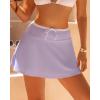 image:imageGRAPENT Swim Skirt for Women High Waisted Contrast Color Tankini Bikini Bottoms Swim Skort Beach Skirts Swimsuit BottomLavender