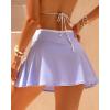 image:imageGRAPENT Swim Skirt for Women High Waisted Contrast Color Tankini Bikini Bottoms Swim Skort Beach Skirts Swimsuit BottomLavender
